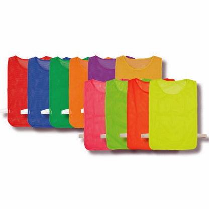Deluxe Adult Nylon Mesh Pinnies (Dozen) Red