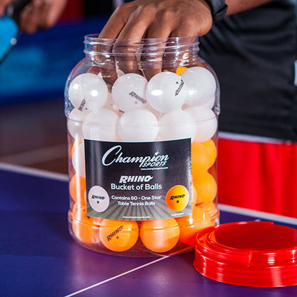 1 Star Tournament Table Tennis Balls - Bucket of 60 Balls