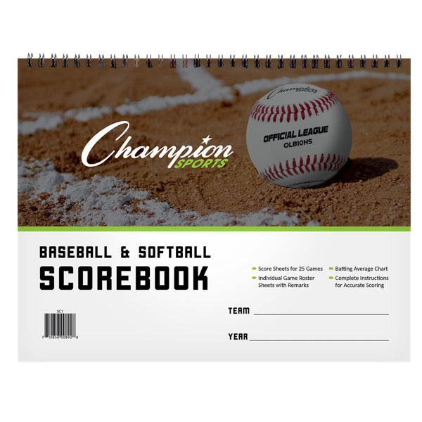 Champion Baseball/Softball Scorebook - VIEW ITEM FOR QUANTITY DISCOUNT