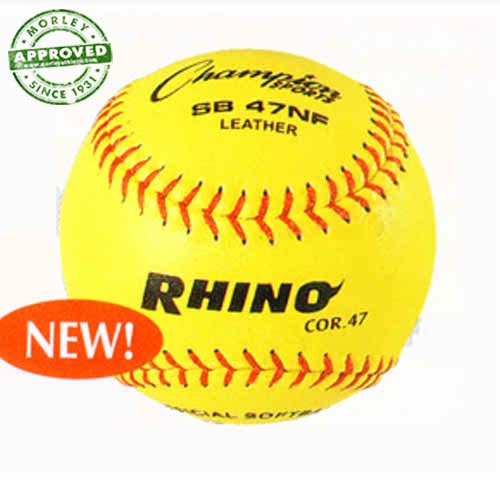 Champion Sports 12" Yellow Red Stitch Softball Dozen (Dozen)