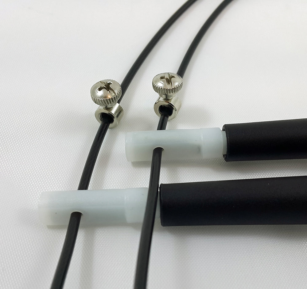 Champion Sports 3Mm Double Bearing Speed Rope Adjustable Length Black
