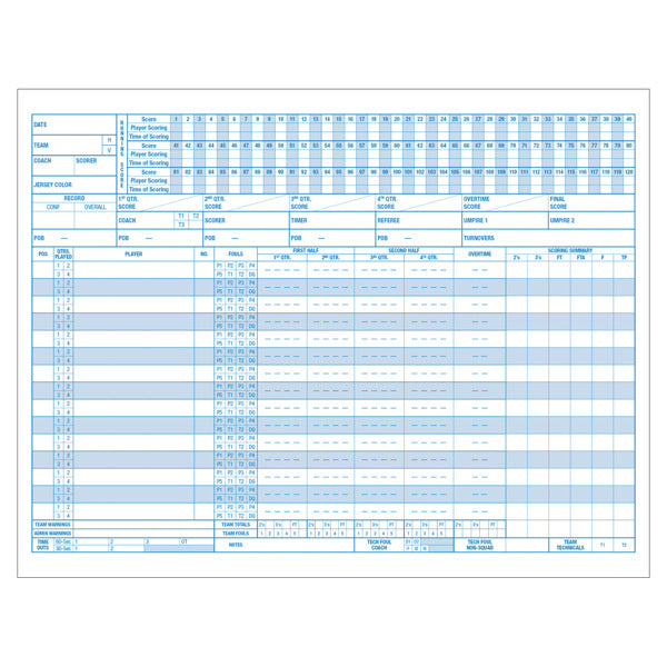 Champion Sports Basketball Scorebook - VIEW ITEM FOR QUANTITY DISCOUNT