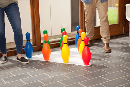 Champion Sports BP10CLR Multi Colored Plastic Bowling Pins
