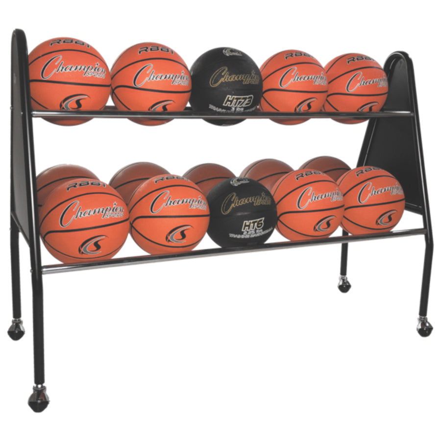 Champion Sports BRC15 Heavy Duty 15 BBall Cart 51"L x 18"W x 38"H