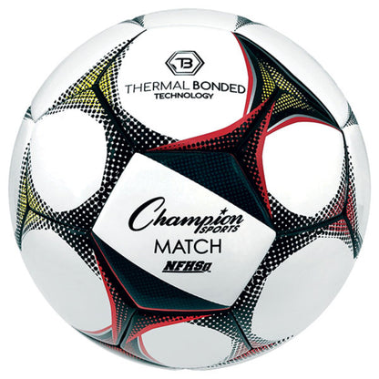 Champion Sports MATCH5 Thermal Bonded Soccer Ball Size 5 With NFHS Stamp
