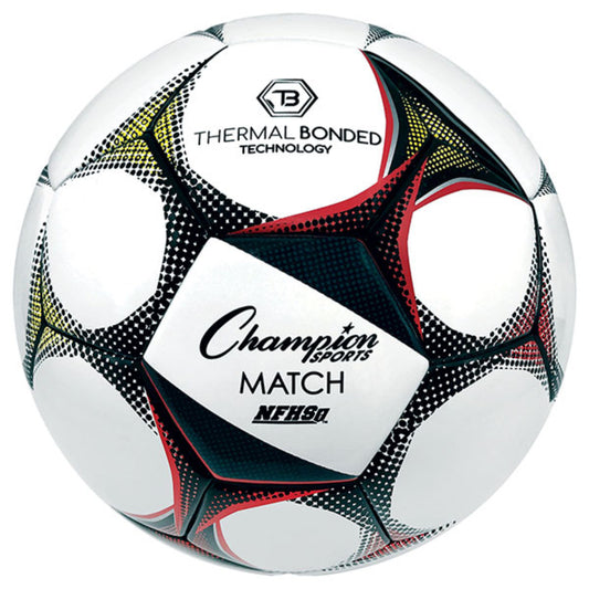 Champion Sports MATCH5 Thermal Bonded Soccer Ball Size 5 With NFHS Stamp
