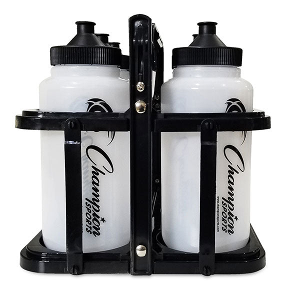 Deluxe Water Bottle Set Of 6 With Plastic Rack