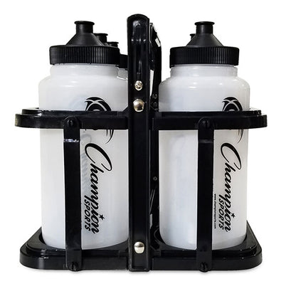 Deluxe Water Bottle Set Of 6 With Plastic Rack