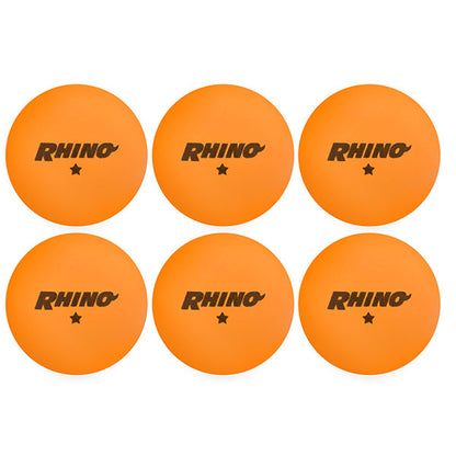 Orange Rhino 1 Star Table Tennis Balls (Pack of 6)