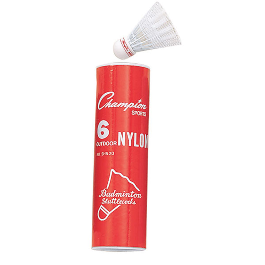 SHN20 Nylon Outdoor Badminton Shuttlecocks Tube Of 6