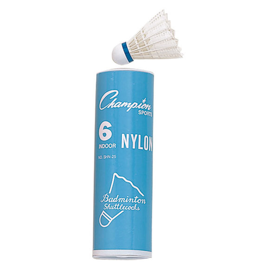 SHN25 Nylon Indoor Badminton Shuttlecocks Tube Of 6