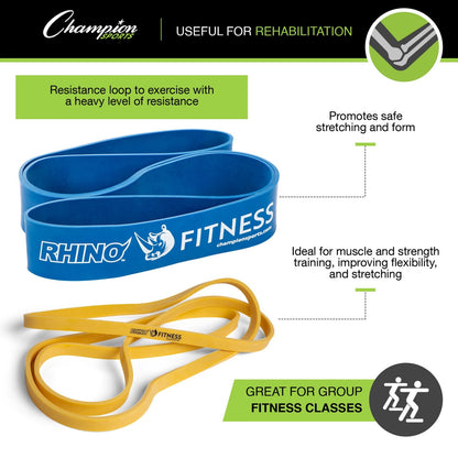 Rhino Fitness Stretch Training Bands - 5 Sizes