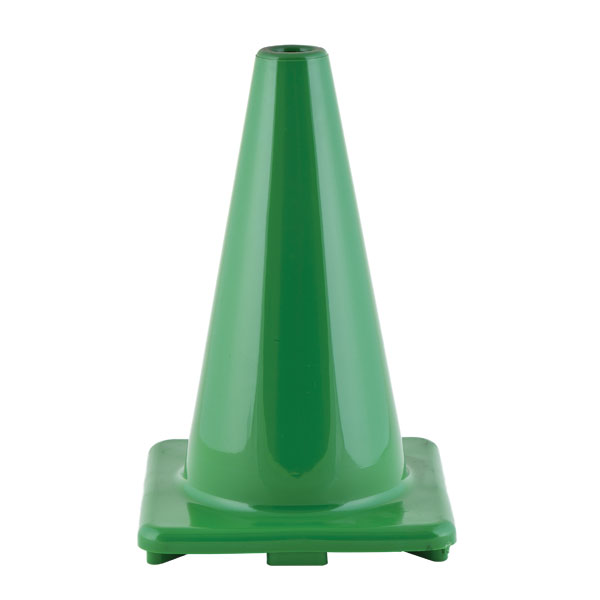 12" Flexible Vinyl Game Cones Green