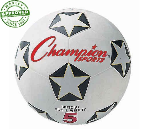 Champion Sports Rubber Cover Soccer Ball | Durable & Perfect for P.E.