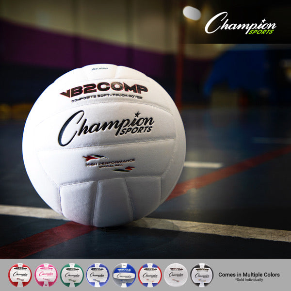 Champion Sports VB2 Comp Series Volleyballs - NFHS & NCAA APPROVED White