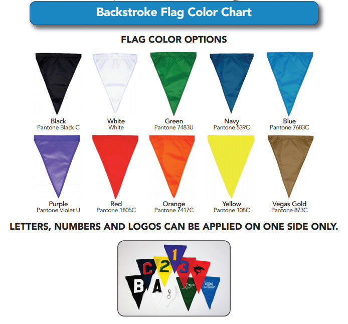 Competitor custom backstroke flag made of oxford nylon color examples