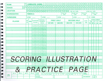 The Vanguard HARDCOVER Basketball Scorebook