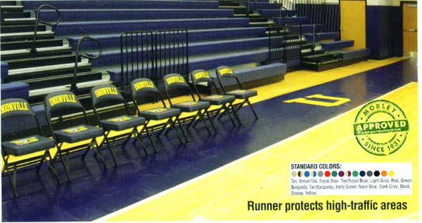 Gymguard Standard Runners 4' X 50' 32 OZ. GYMGUARDÂ® RUNNER / Black