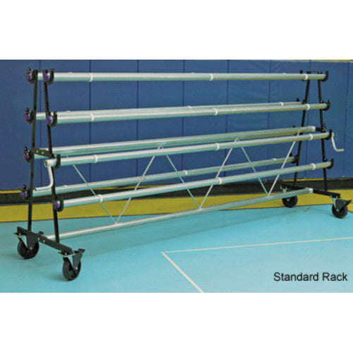 Gymguard Mobile Storage Cart For 10' Wide Standard Sections 6 Roller Mobile Rack