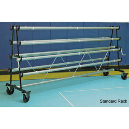 Gymguard Mobile Storage Cart For 10' Wide Standard Sections 6 Roller Mobile Rack