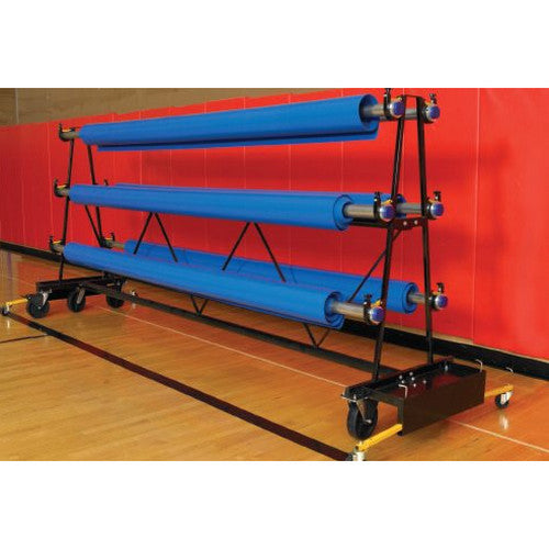 Gymguard Mobile Storage Cart For 10' Wide Standard Sections 6 Roller Mobile Rack