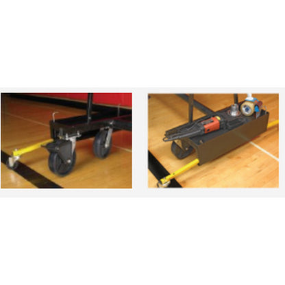 Gymguard Mobile Storage Cart For 10' Wide Standard Sections 6 Roller Mobile Rack