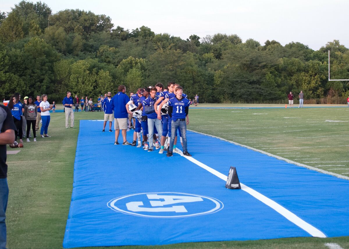 Fieldsaver Football 16 oz. ArmorMesh Sideline Tarps - Morley Athletic Supply Co Inc