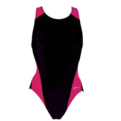 Dolfin Female Ocean Panel Performance Back Swim Suit black/royal / 22