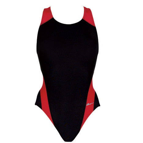Dolfin Female Ocean Panel Performance Back Swim Suit black/royal / 22