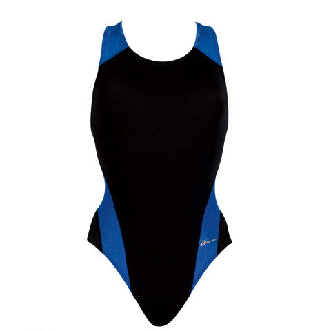 Dolfin Female Ocean Panel Performance Back Swim Suit black/royal / 22