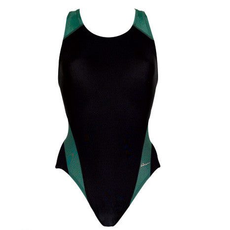 Dolfin Female Ocean Panel Performance Back Swim Suit black/royal / 22