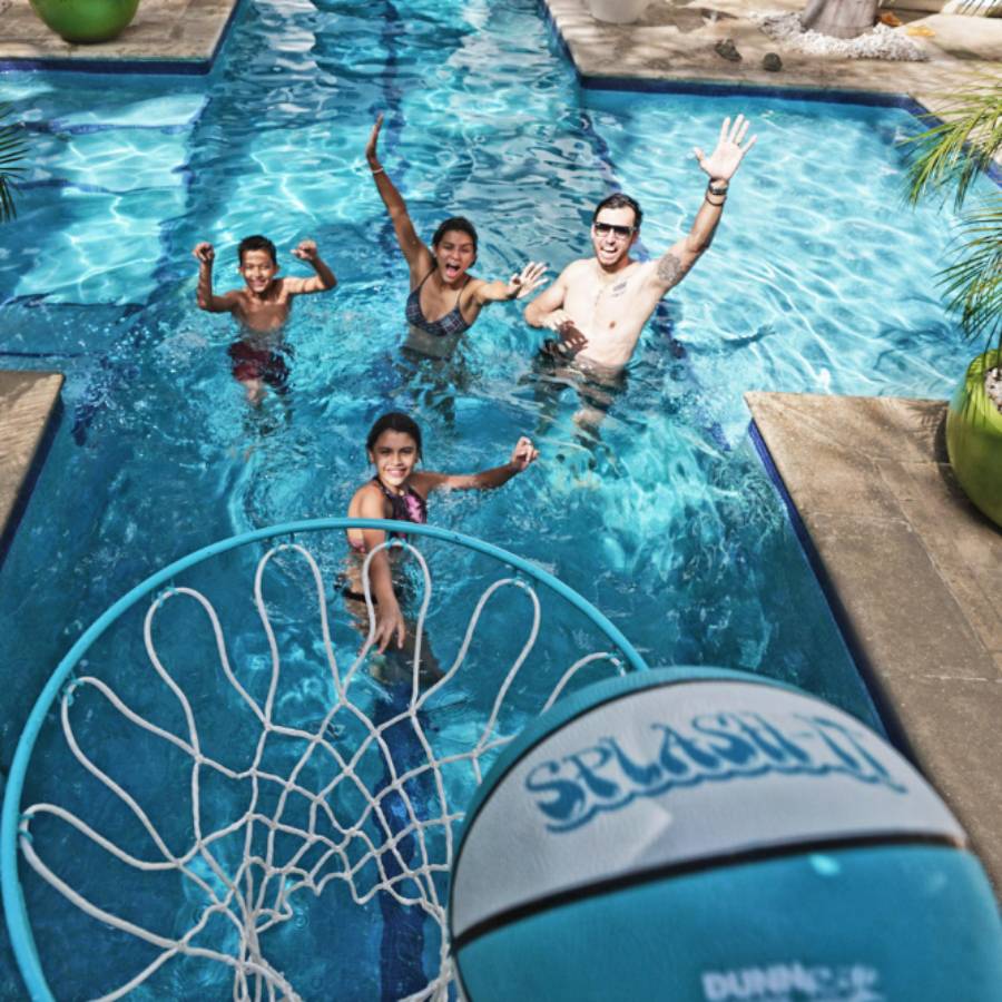 Splash And Shoot Pool Basketball Clear Rim