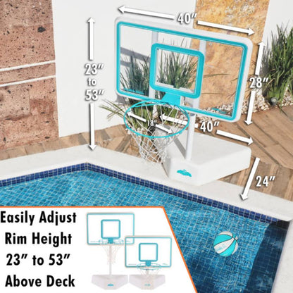 Splash And Shoot Pool Basketball Clear Rim