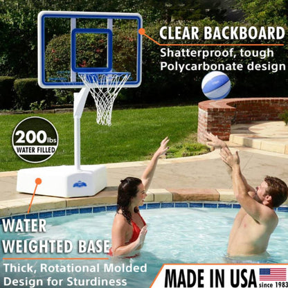 Splash And Shoot Pool Basketball Clear Rim