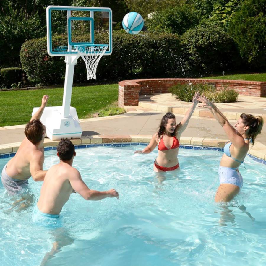 Splash & Slam Pool Basketball Clear Hoop