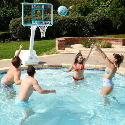 Splash & Slam Pool Basketball Clear Hoop