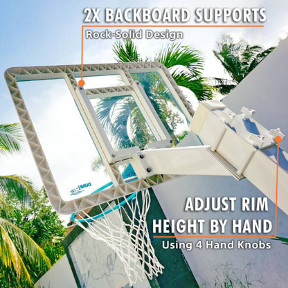 Splash & Slam Pool Basketball Clear Hoop
