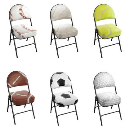 Superstar Attitude Digitally Printed Folding Chair MA40141 No Backrest Support Print / Basketball / Black