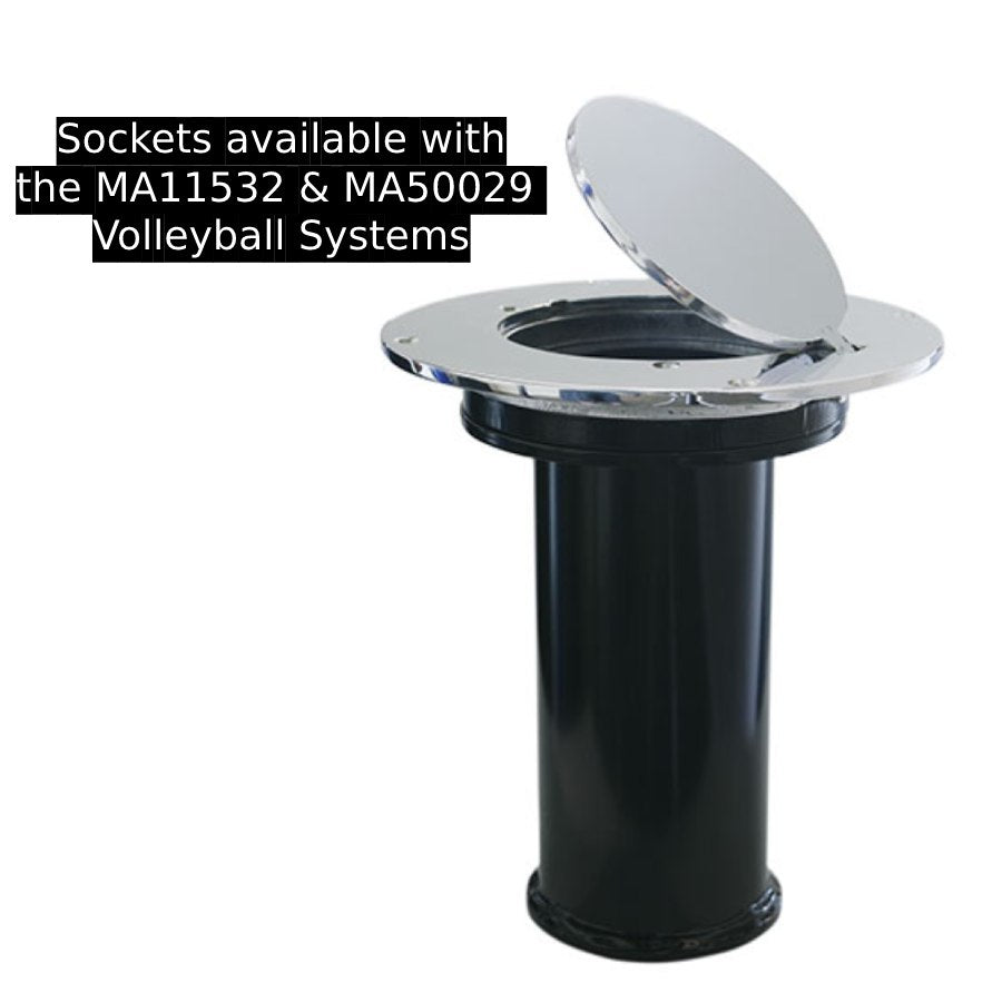 Frontier Steel Competition Volleyball Net System MA11532 Frontier Complete WITH Ground Sockets / Royal Blue