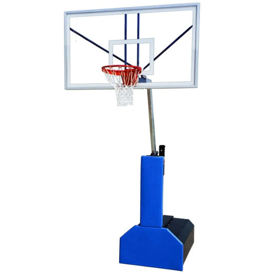 Thunder Supreme Portable Basketball System 42" x 72" Acrylic Backboard Gold