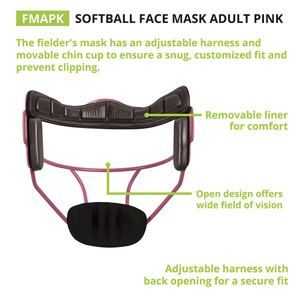 FMA Adult Softball Fielders Mask Black