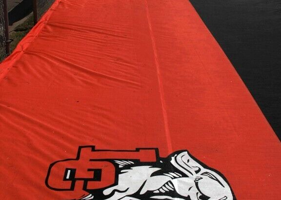 Fieldsaver Football 16 oz. ArmorMesh Sideline Tarps - Morley Athletic Supply Co Inc