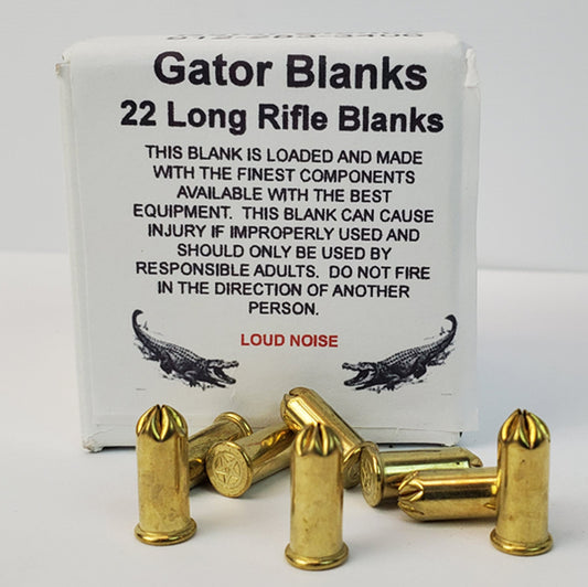 Gator .22 Caliber Long Black Powder Blanks For Starter Pistol BOX OF 100