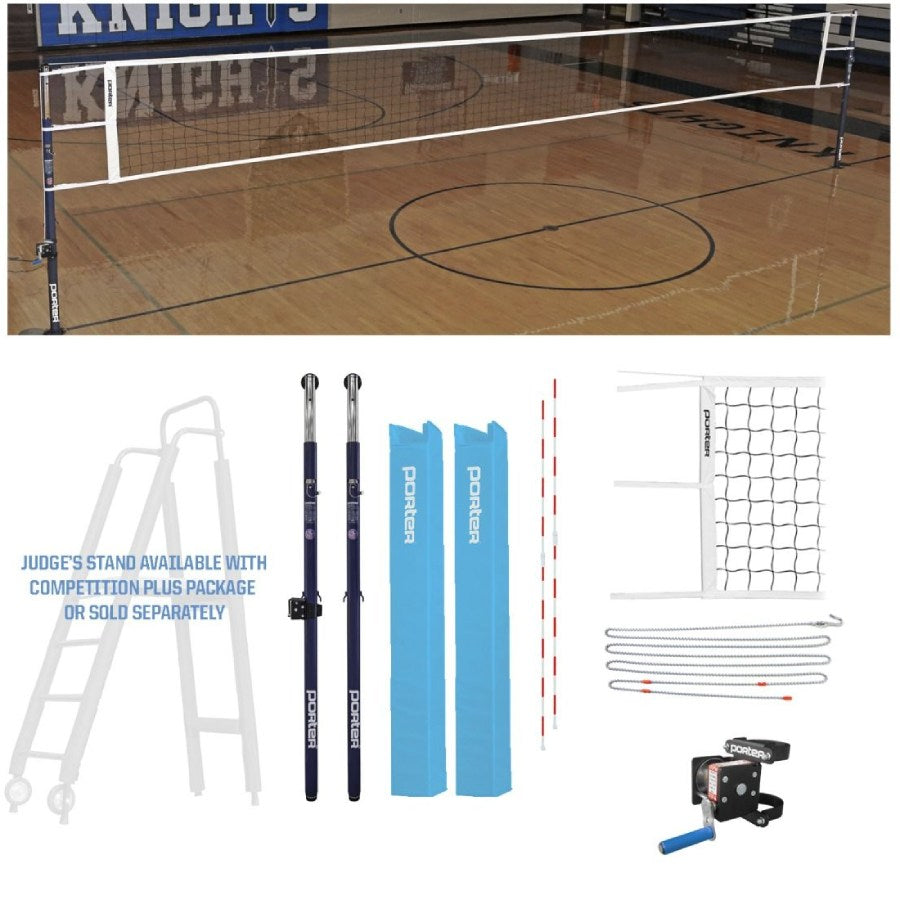 Porter Powr-Steel Standard Competition Volleyball 3" Package