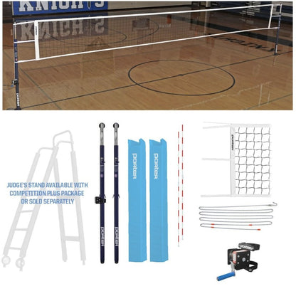 Porter Powr-Steel Standard Competition Volleyball 3" Package