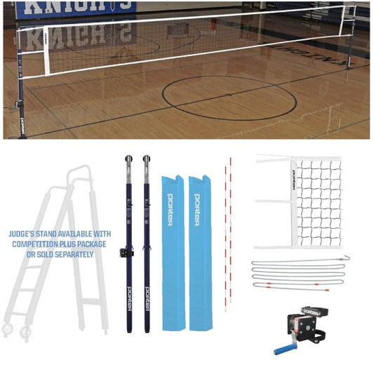 Porter Powr-Steel Standard Competition Volleyball 3" Package