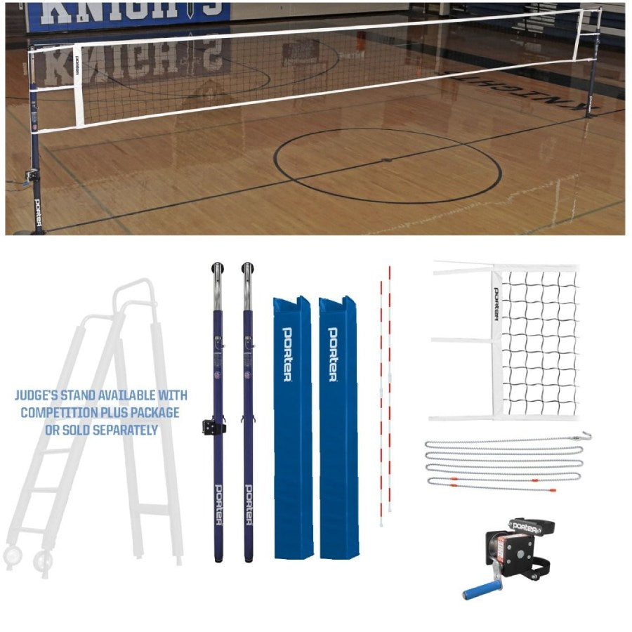 Porter Powr-Steel Standard Competition Volleyball 3" Package