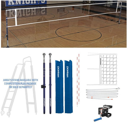 Porter Powr-Steel Standard Competition Volleyball 3" Package