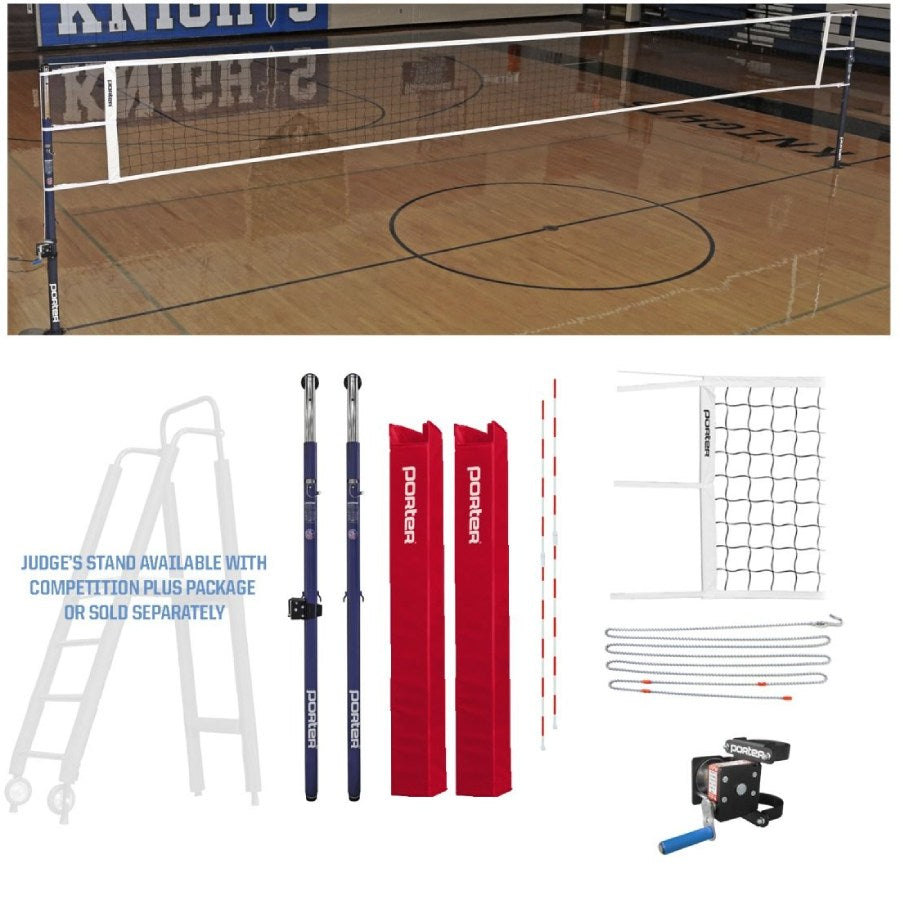 Porter Powr-Steel Standard Competition Volleyball 3" Package