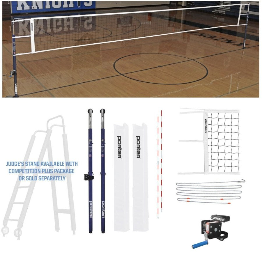 Porter Powr-Steel Standard Competition Volleyball 3" Package